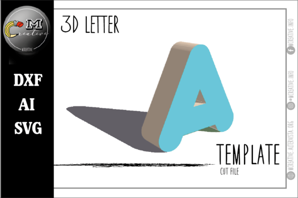 3D Letter Rounded a: A 3D SVG Shape for Branding