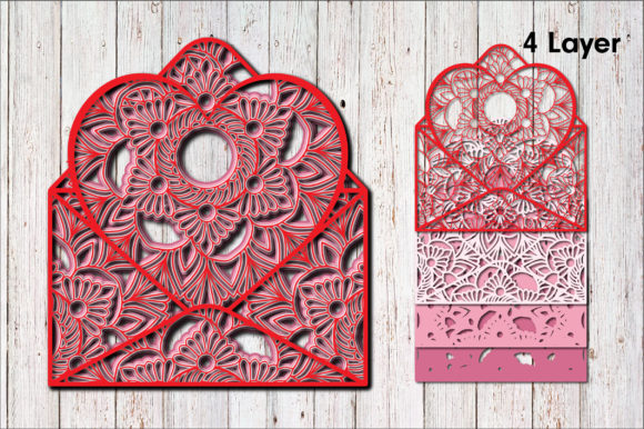 3D Valentine Envelope: 3D SVG Shapes for Bloggers