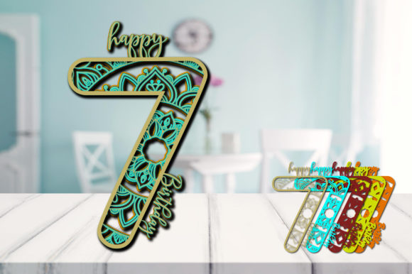 7th Birthday Cake Topper Mandala 3D: A Designer's Review of 3D SVG Shapes