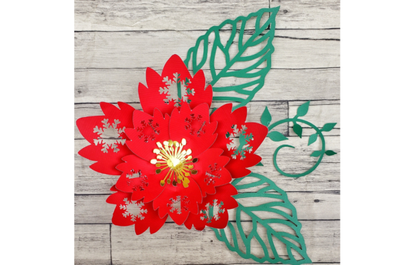 Auras Christmas Template 6: Premium 3D SVG Paper Flowers