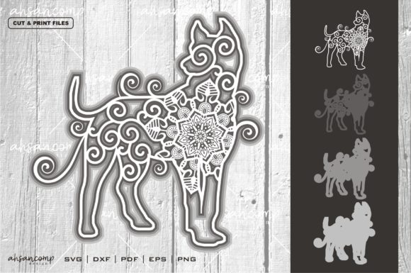Dog Mandala Vector 1: A 3D SVG Review for Shadow Boxes