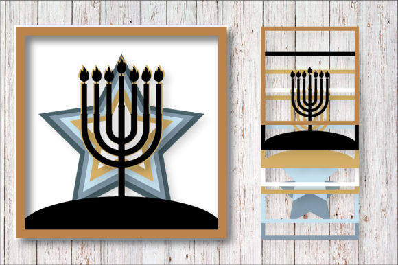 Hanukkah Layered: 3D SVG for Shadow Boxes