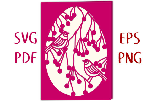 Hedgerow Birds Easter Egg Card: 3D SVG Shapes Review