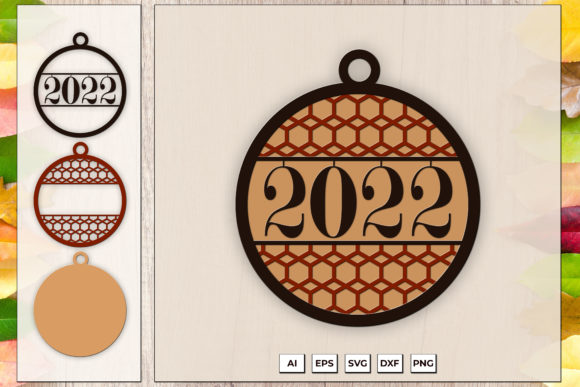 Layered Happy New Year 2022 SVG: A 3D SVG for Shapes