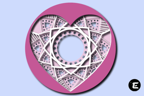 Love Mandala: A 3D SVG Gem for Shadow Boxes