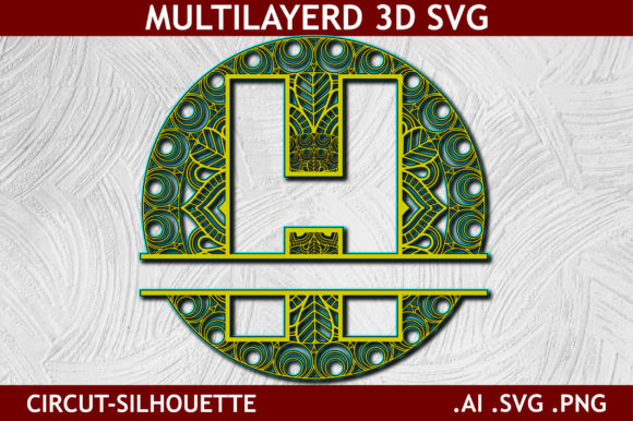 Review: Split Alphabet H Letter Mandala 3D SVG for Shapes