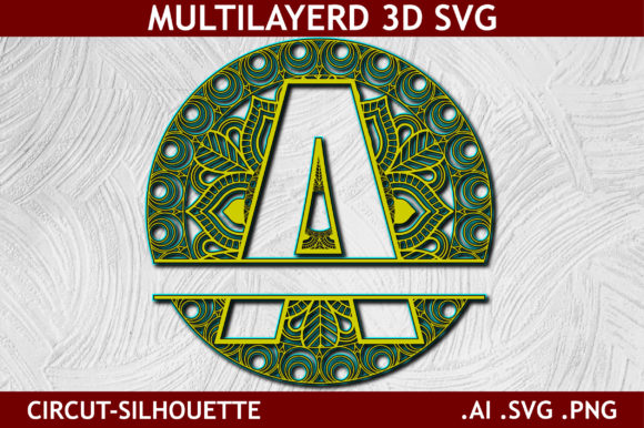 Review: Split Alphabet Layered a Letter Mandala Design