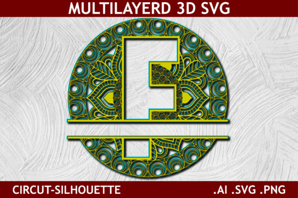 Review: Split Alphabet Layered F Letter Mandala Design