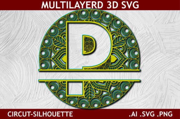 Review: Split Alphabet P Letter Mandala 3D SVG for Shapes