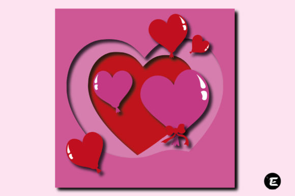 Valentine Hearts: 3D SVG for Shadow Boxes