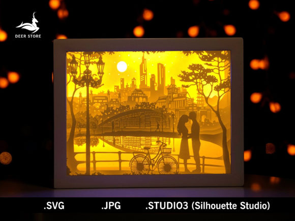 Valentine Paper Cut Light Box: 3D SVG Shadow Boxes
